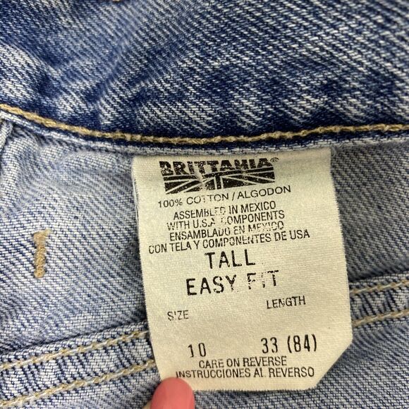 Vintage Brittania Jeans Womens Size 10 Tall Easy Fit Straight Medium Wash‎ Mom - Picture 4 of 12